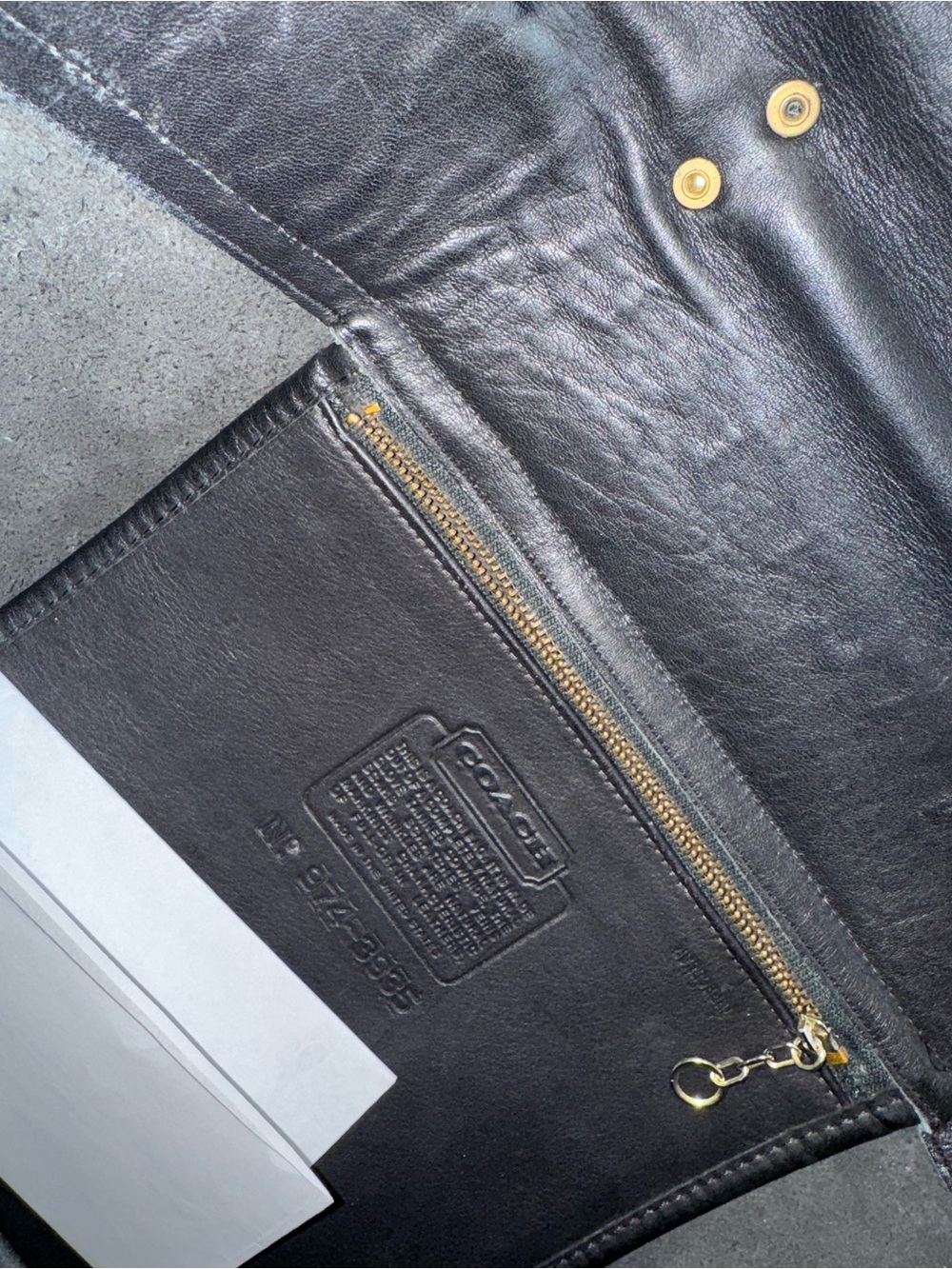VINTAGE COACH BLACK LEATHER BUCKLE CLOSURE BRIEFCASE - Picture 6 of 14